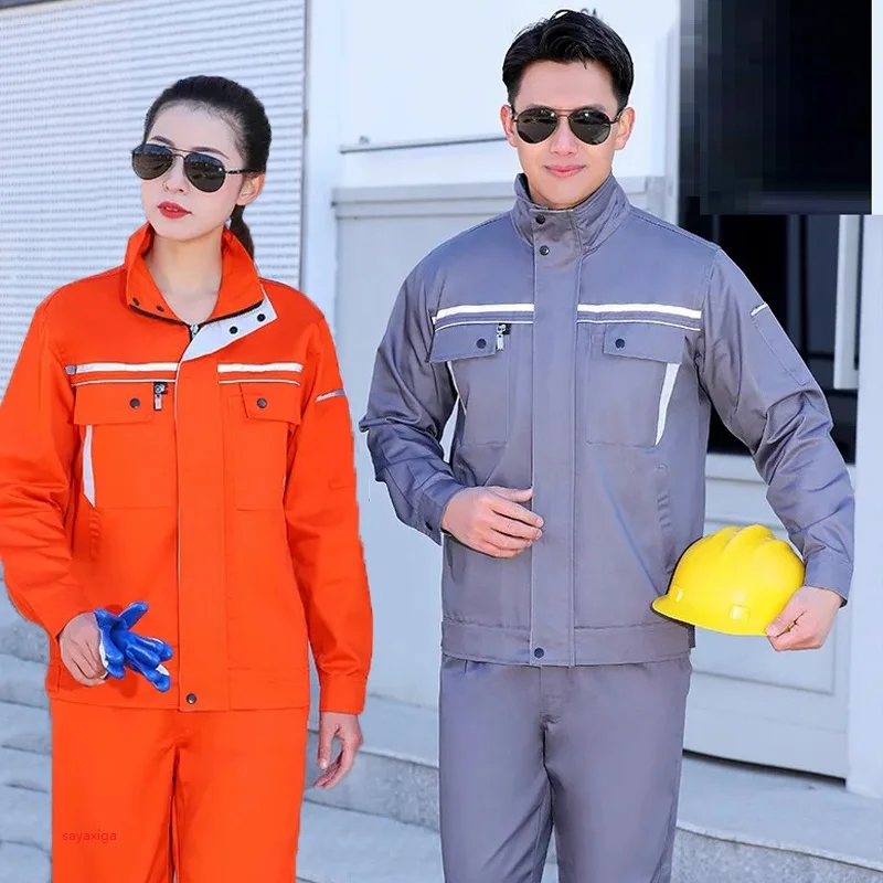 Reflective Stripe Safety Work Clothing Set Mechanical Workshop Auto Repareman Women Worker Uniforms Labor Coveralls Hi Vis Suits
Reflective Stripe Safety Work Clothing Set Mechanical Workshop Auto Repareman Women Worker Uniforms Labor Coveralls Hi Vis Suits