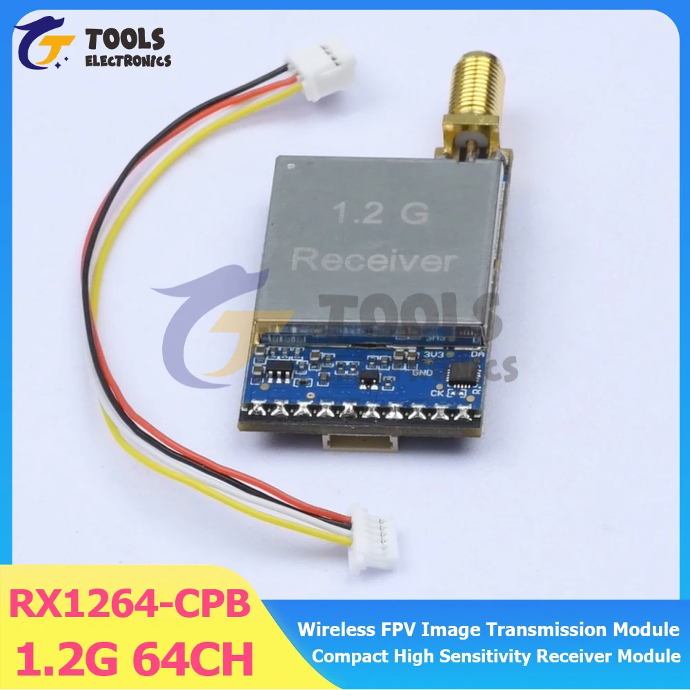 RX1264-CPB Wireless FPV Image Transmission Module 1.2G 64 Channel Compact High Sensitivity Receiver Module for FPV Drones
RX1264-CPB Wireless FPV Image Transmission Module 1.2G 64 Channel Compact High Sensitivity Receiver Module for FPV Drones