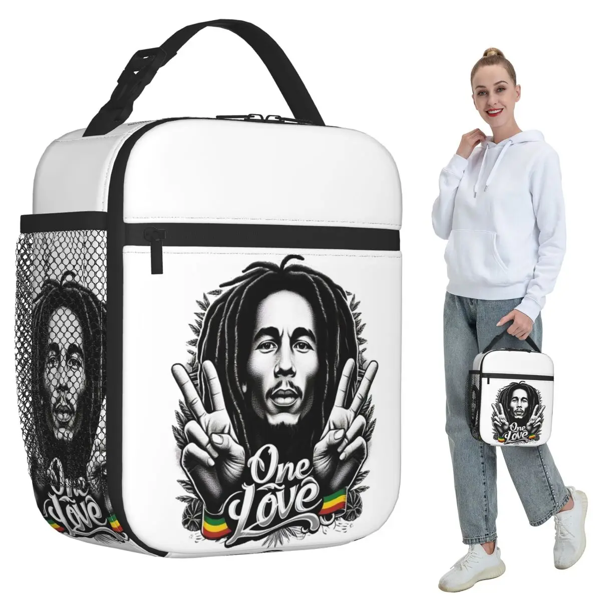 Bob Marley Reggae Insulated Lunch Bag for Kids School Cooler Thermal Food Box Tote Leakproof Lunch Boxes Container
Bob Marley Reggae Insulated Lunch Bag for Kids School Cooler Thermal Food Box Tote Leakproof Lunch Boxes Container