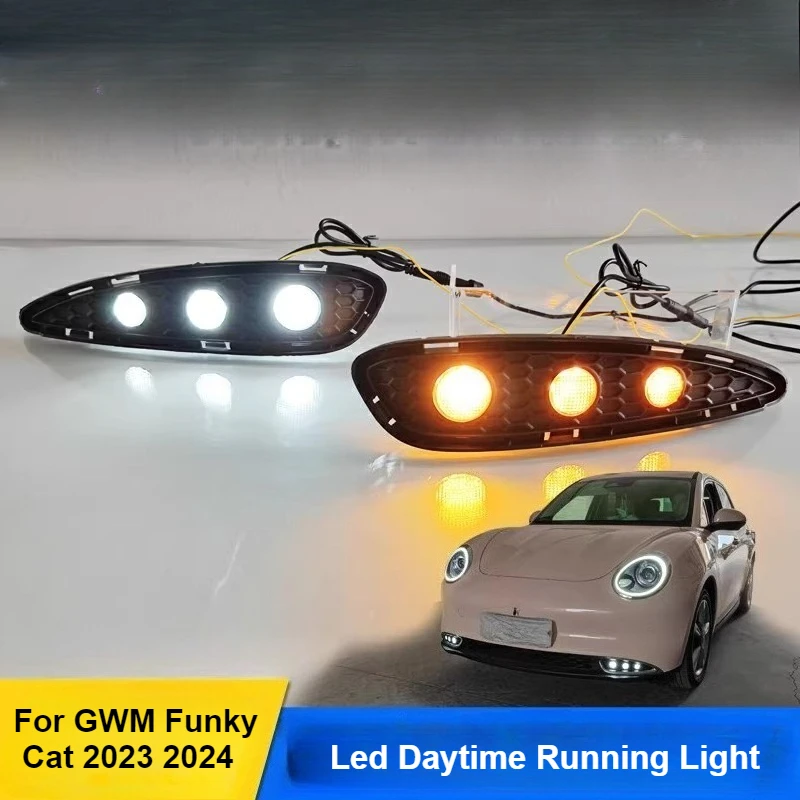 For Great Wall ORA Funky Cat 2023 2024 2025 Led Daytime Running Lights Fog Lamp Dymanic Turn Signal Light Accessories
For Great Wall ORA Funky Cat 2023 2024 2025 Led Daytime Running Lights Fog Lamp Dymanic Turn Signal Light Accessories