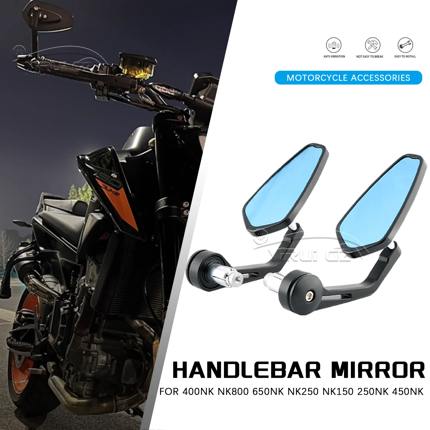 FOR 400 800 650NK 150 250 450NK Motorcycle Mirror 7/8" Handlebar End Rearview Mirror Side View Mirror Motorcycle Rearview Mirror
FOR 400 800 650NK 150 250 450NK Motorcycle Mirror 7/8" Handlebar End Rearview Mirror Side View Mirror Motorcycle Rearview Mirror