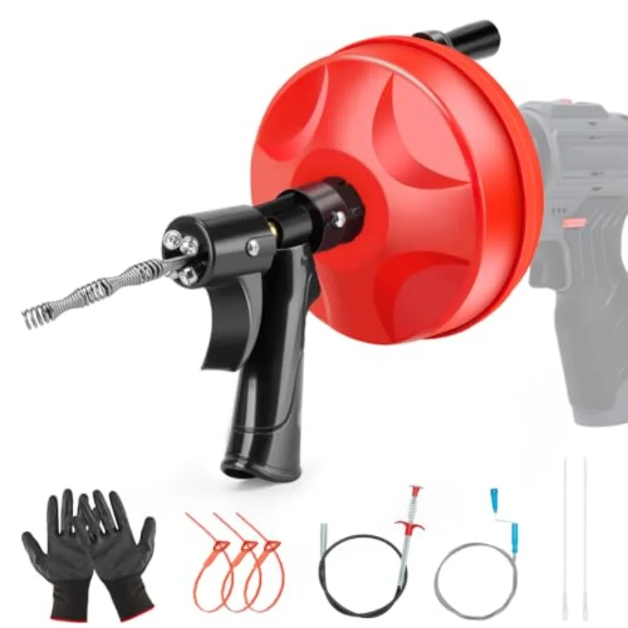 【Spot goods】Upgrade Plumbing Snake Drain Auger35 FT Automatic Retract Drain Snake with Dual Mode Professinal Drain Clog Remover
【Spot goods】Upgrade Plumbing Snake Drain Auger35 FT Automatic Retract Drain Snake with Dual Mode Professinal Drain Clog Remover