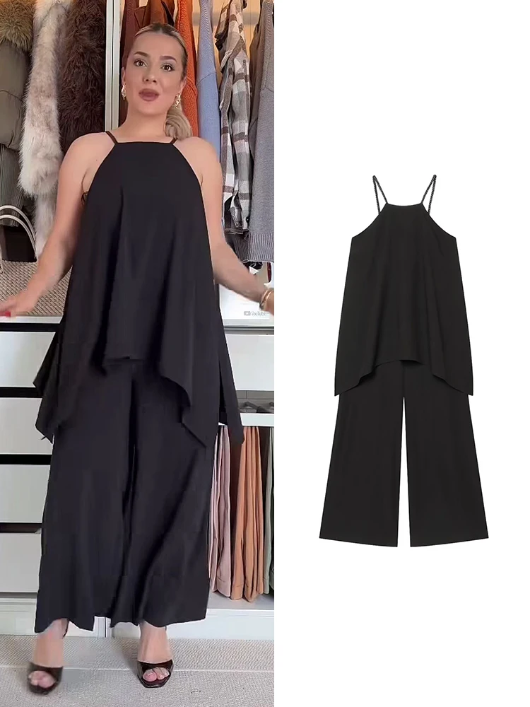 TFMLN Women's Casual Jumpsuit Off-shoulder Jumpsuit Solid Color Ruffled Elegant Wide Leg Pant Loose Sling Jumpsuit New Female
TFMLN Women's Casual Jumpsuit Off-shoulder Jumpsuit Solid Color Ruffled Elegant Wide Leg Pant Loose Sling Jumpsuit New Female