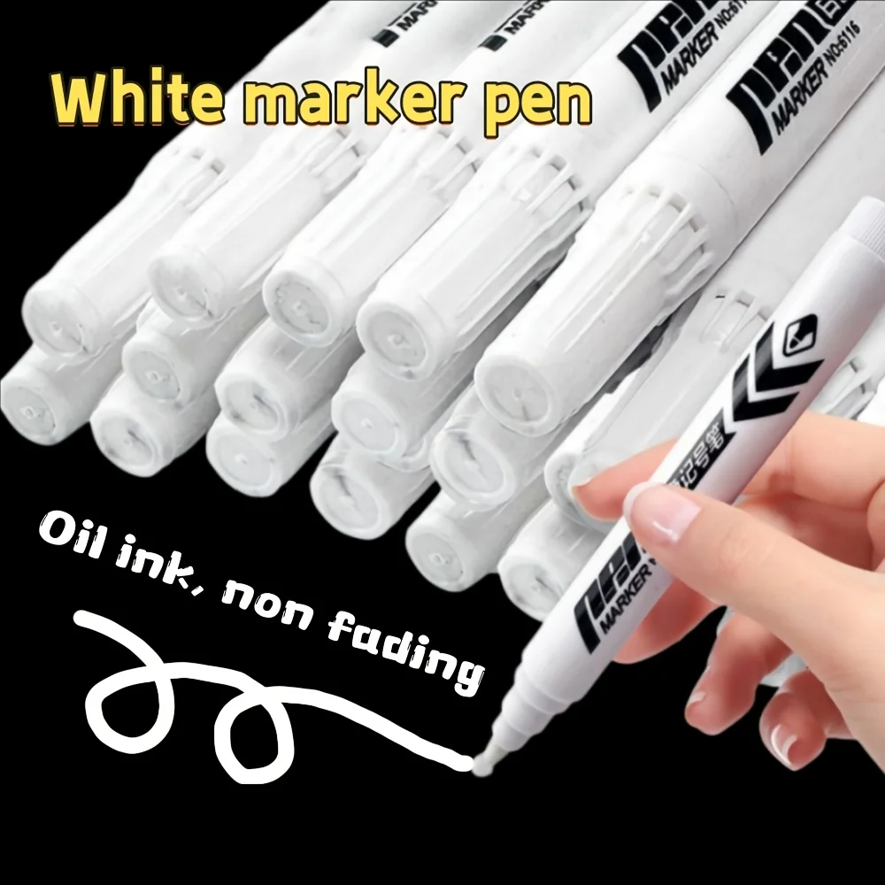 4pcs Black And 4pcs White Marker Pen Set/Quick-Dry Oil-Based Broad Tip Pens/Durable Thick Pens for Express Logistics Marking
4pcs Black And 4pcs White Marker Pen Set/Quick-Dry Oil-Based Broad Tip Pens/Durable Thick Pens for Express Logistics Marking
