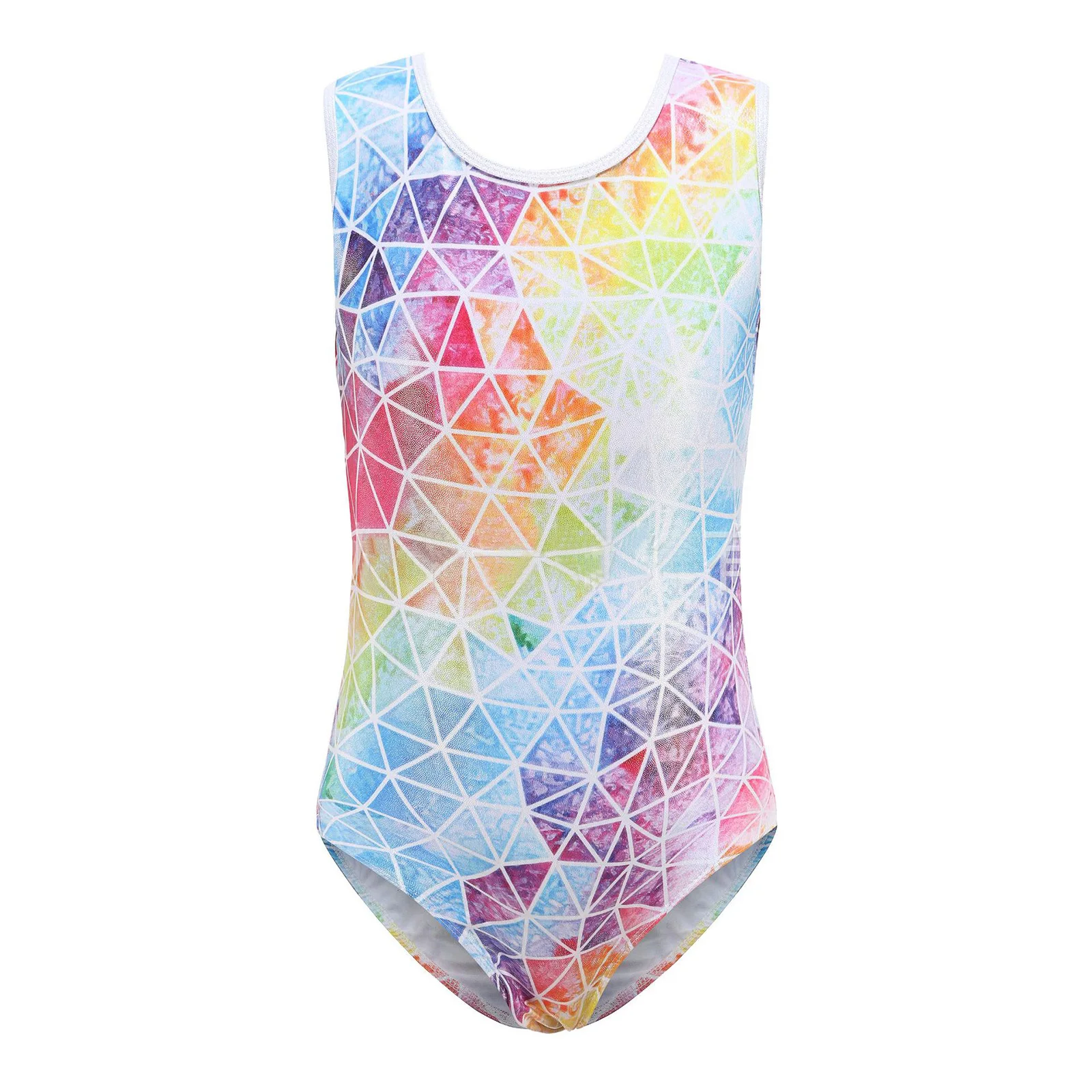 Kids Girls Gymnastics Dance Costume Geometric Printed Metallic Leotard Ballet Jazz Contemporary Dance Stage Performance Bodysuit
Kids Girls Gymnastics Dance Costume Geometric Printed Metallic Leotard Ballet Jazz Contemporary Dance Stage Performance Bodysuit