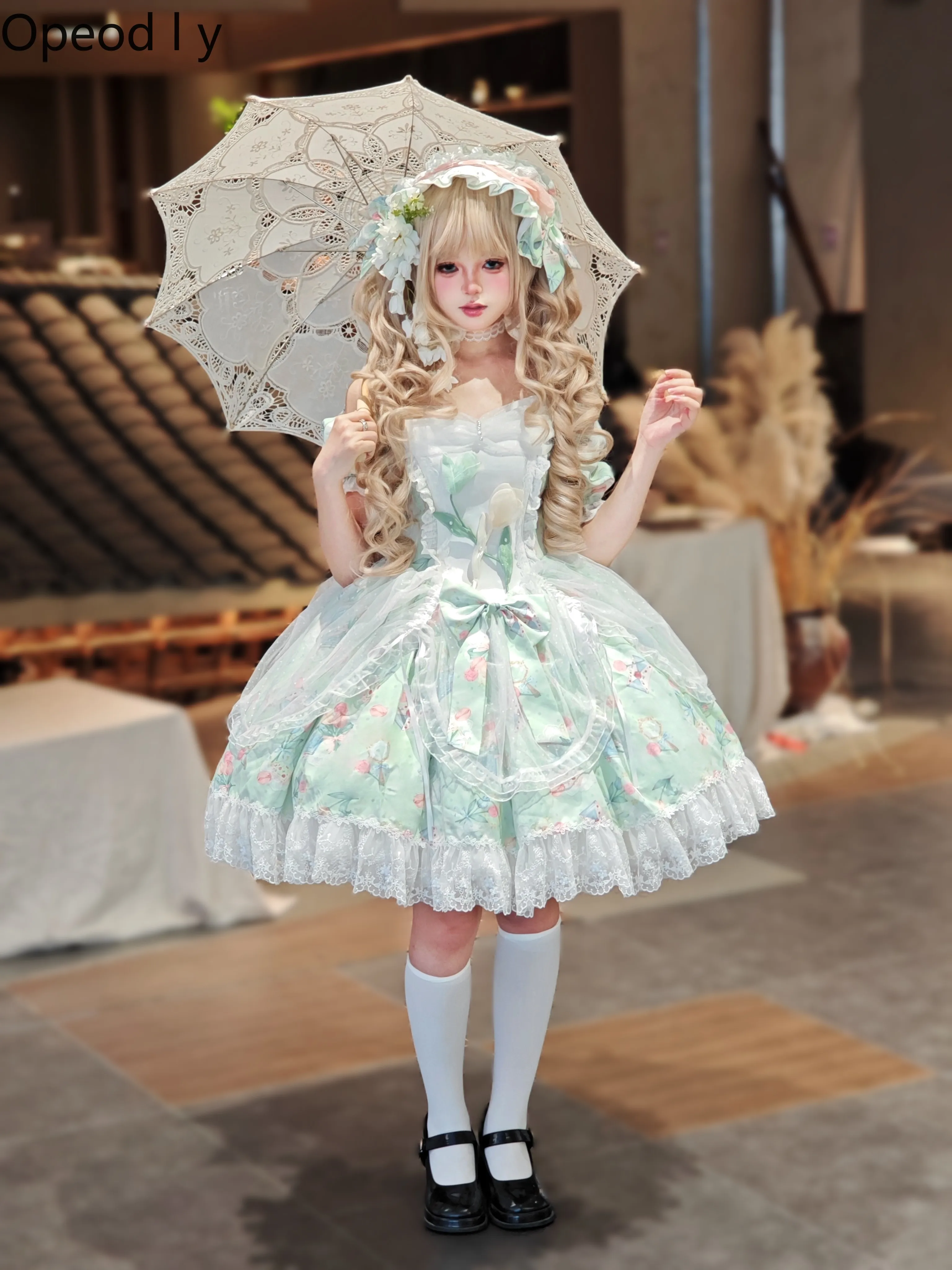 Lolita Tulip Lo Dresses 2026 Spring and Summer New Sweet Girls Temperament High Waist Long Elegant Op Off Shoulder Dress
Lolita Tulip Lo Dresses 2026 Spring and Summer New Sweet Girls Temperament High Waist Long Elegant Op Off Shoulder Dress