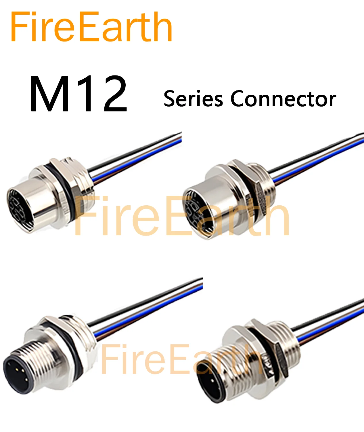 M12 Sensor Connector Socket Waterproof Solder Connector with Solder Wires Front/Rear Panel 2/3/4/5/6/8/12/17pin
M12 Sensor Connector Socket Waterproof Solder Connector with Solder Wires Front/Rear Panel 2/3/4/5/6/8/12/17pin