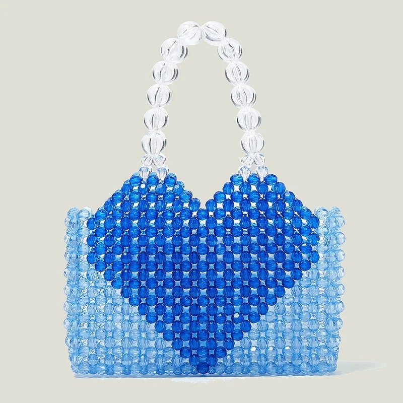 Colourful Bead Bag Hand-woven Celebrity Handbags Heart Pattern Unique Design Ladies Party Bag Top-handle Purses and Handbags
Colourful Bead Bag Hand-woven Celebrity Handbags Heart Pattern Unique Design Ladies Party Bag Top-handle Purses and Handbags