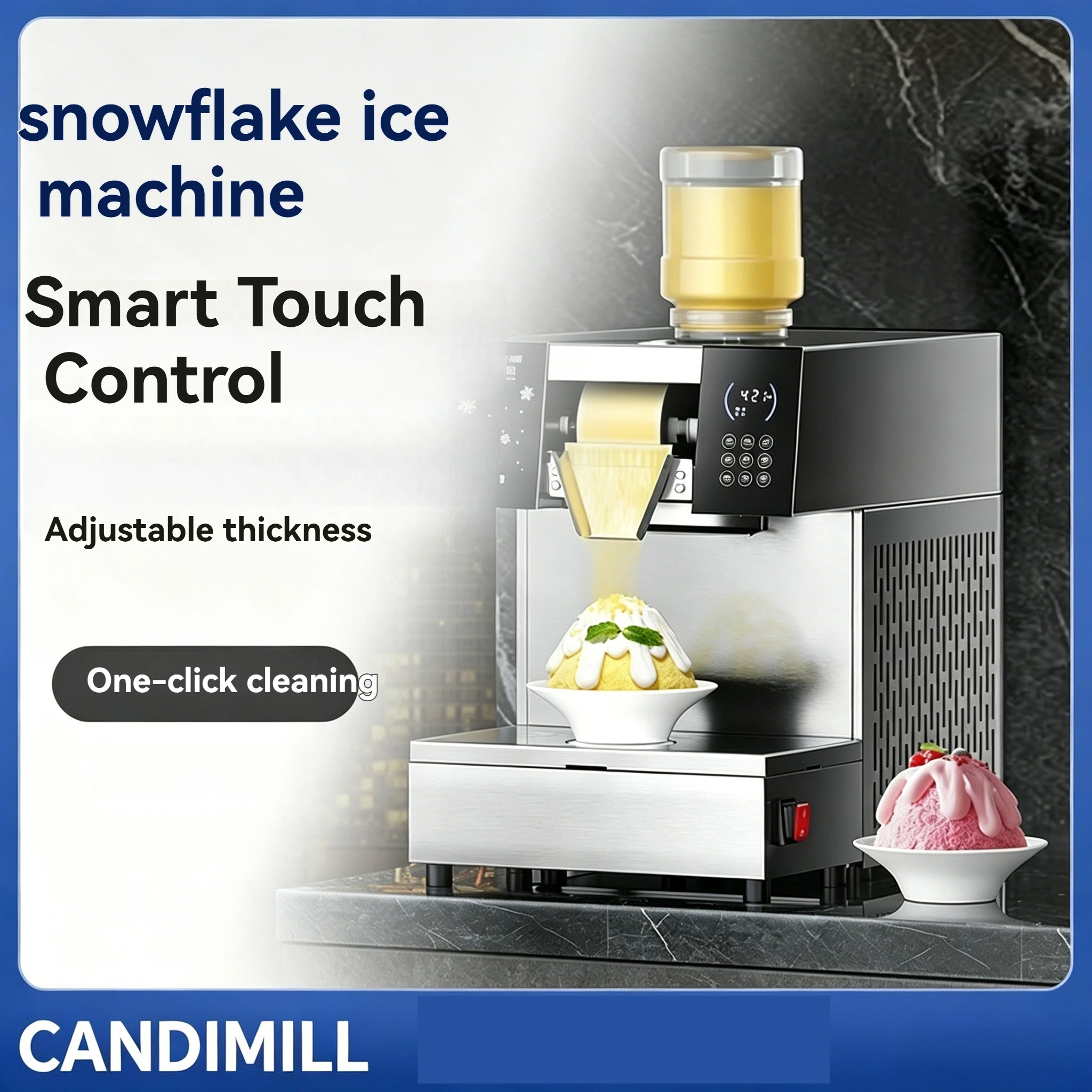 Commercial Vertical Milk Snow Ice Shaving Machine Stainless Steel Body Smoothie Snowflake Ice Maker Cooling Equipment
Commercial Vertical Milk Snow Ice Shaving Machine Stainless Steel Body Smoothie Snowflake Ice Maker Cooling Equipment