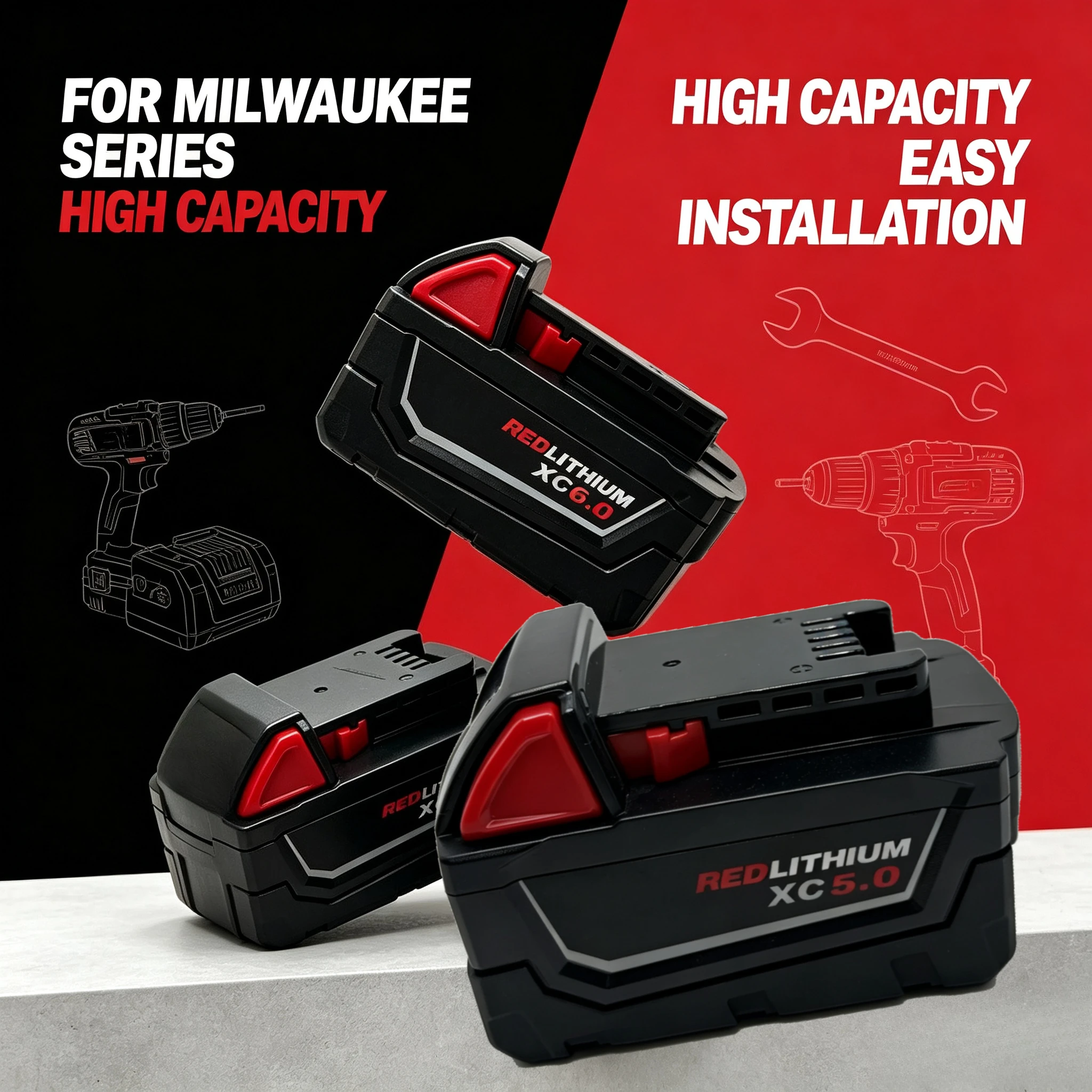 For Stable Voltage M18 48-11-1850 48-11-1860 Safe Protection Lithium Battery Fit Laser Level & Construction Power Devices
For Stable Voltage M18 48-11-1850 48-11-1860 Safe Protection Lithium Battery Fit Laser Level & Construction Power Devices