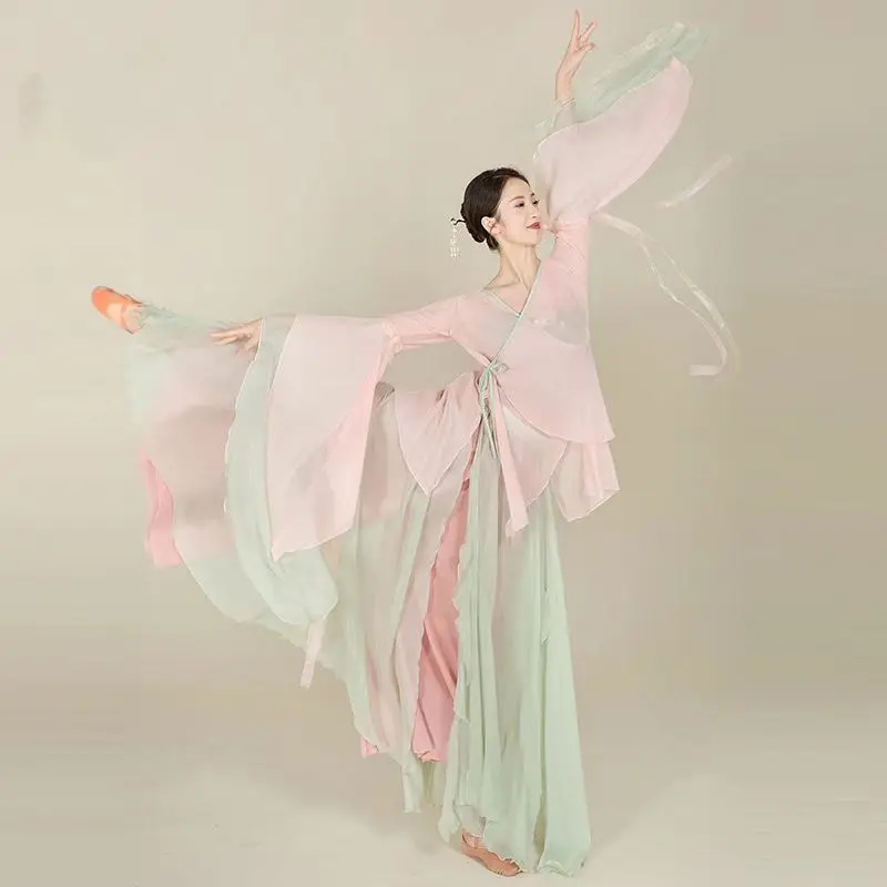 2026 New Pink Ethereal Chiffon Classical Dance Set: Flowing Fairy Costume for Chinese Practice & Stage
2026 New Pink Ethereal Chiffon Classical Dance Set: Flowing Fairy Costume for Chinese Practice & Stage