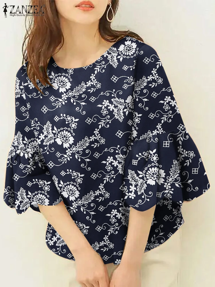 ZANZEA 2024 Summer Floral Print Blouses Women Bohemain Shirt Casual O Neck 3/4 Flare Sleeve Blusas Mujer Female Holiday Tops
ZANZEA 2024 Summer Floral Print Blouses Women Bohemain Shirt Casual O Neck 3/4 Flare Sleeve Blusas Mujer Female Holiday Tops