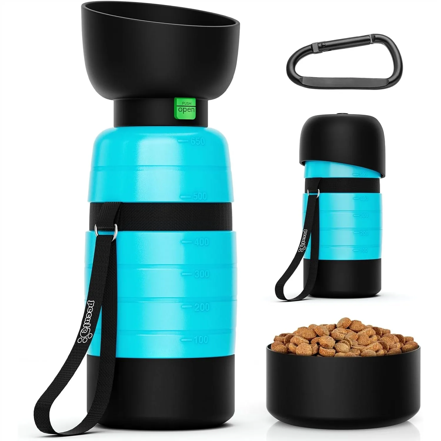 Pecute 22 Oz Dog Water Bottle With 5 Oz Food Container Portable Pet Water Dispenser Leakproof Lightweight For Outdoor Walking Hiking Camping
Pecute 22 Oz Dog Water Bottle With 5 Oz Food Container Portable Pet Water Dispenser Leakproof Lightweight For Outdoor Walking Hiking Camping