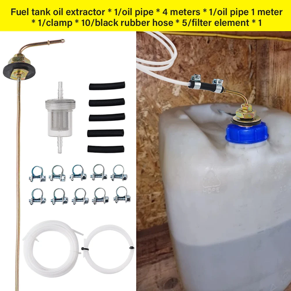 Fuel Tank Oil Extractor Set Diesel Parking Heater Fuel Extractor Oil Pipe Connector for Truck Ship RV Universal Extractor Kit
Fuel Tank Oil Extractor Set Diesel Parking Heater Fuel Extractor Oil Pipe Connector for Truck Ship RV Universal Extractor Kit
