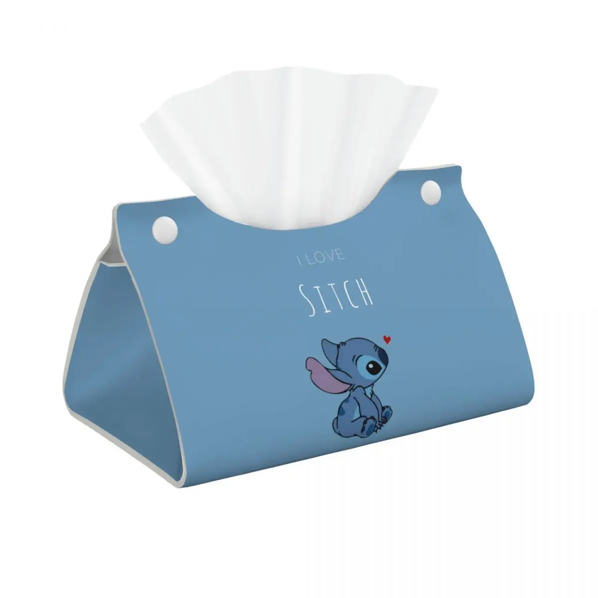 Изготовленная на заказ крышка коробки для салфеток I Love Stitch из искусственной кожи, прямоугольный держатель для салфеток для лица для офиса
Изготовленная на заказ крышка коробки для салфеток I Love Stitch из искусственной кожи, прямоугольный держатель для салфеток для лица для офиса