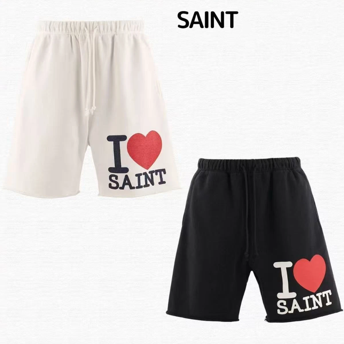 I LOVE SAINT Red Heart Printing SS26 5th Drop Breeches Drawstring Shorts Men Women High Quality Jogger pants
I LOVE SAINT Red Heart Printing SS26 5th Drop Breeches Drawstring Shorts Men Women High Quality Jogger pants