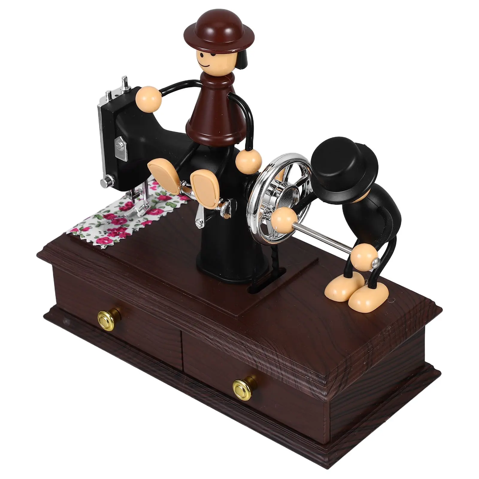 Retro Sewing Machine Music Box Mini nament Plastic Compact Decorative Gift For Kids Collectable Toy Charming Mood
Retro Sewing Machine Music Box Mini nament Plastic Compact Decorative Gift For Kids Collectable Toy Charming Mood