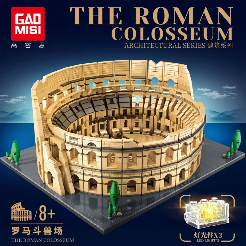 Roman Colosseum Building Block Model Assembly Toy Luxury Architecture Set with Lighting Components Creative Gifts
Roman Colosseum Building Block Model Assembly Toy Luxury Architecture Set with Lighting Components Creative Gifts