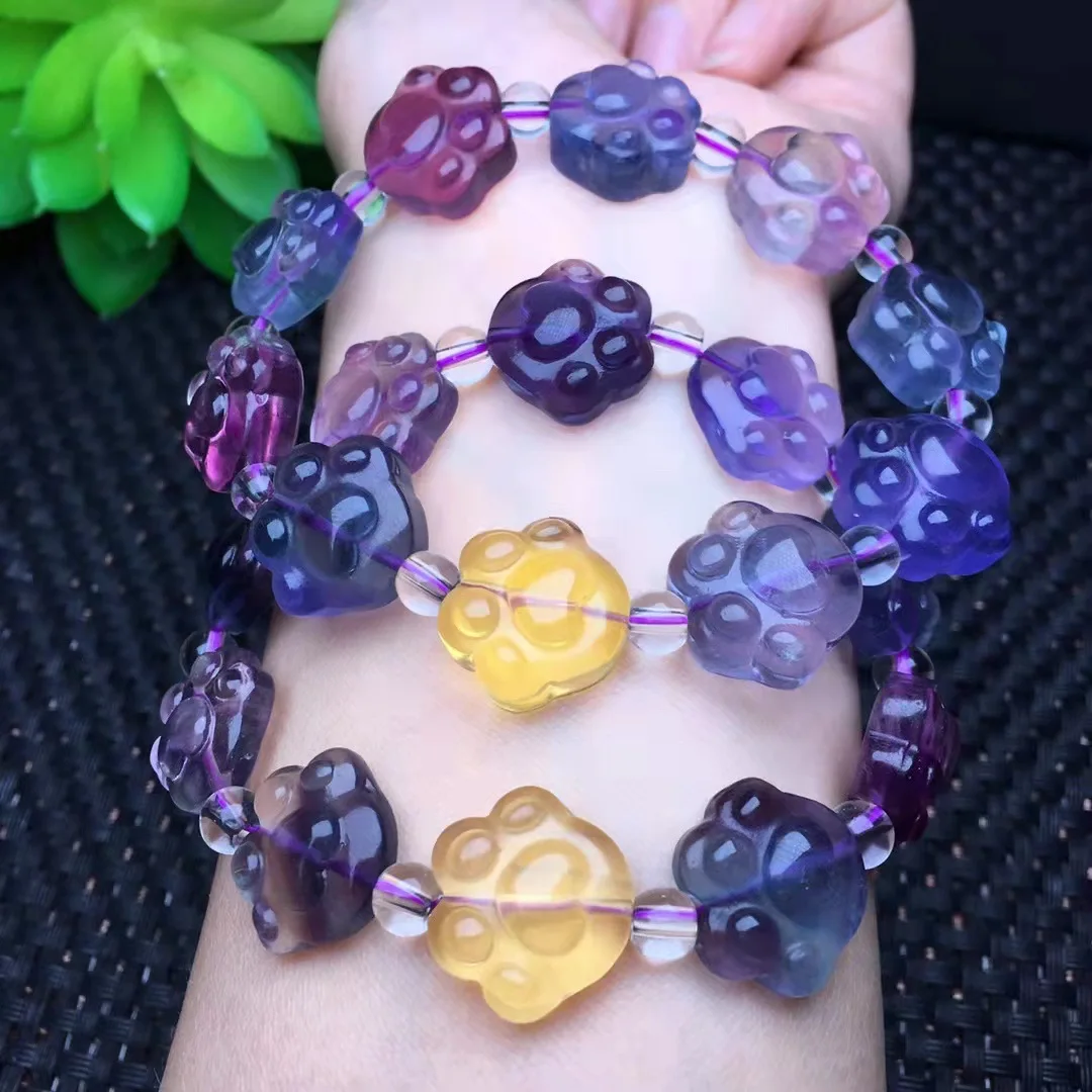 Натуральный красочный флюорит резной браслет в виде кошачьей лапы прозрачные бусины кристалл фиолетовый флюорит 14x14 мм для женщин и мужчин AAAAA
Натуральный красочный флюорит резной браслет в виде кошачьей лапы прозрачные бусины кристалл фиолетовый флюорит 14x14 мм для женщин и мужчин AAAAA