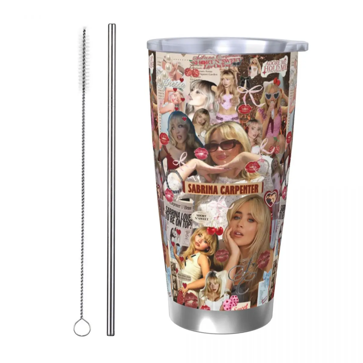 S-Sabrina Carpenter Album Singer Stainless Steel Tumbler Vacuum Insulated Mug Thermal Cold Cups Straw With Lid 20oz
S-Sabrina Carpenter Album Singer Stainless Steel Tumbler Vacuum Insulated Mug Thermal Cold Cups Straw With Lid 20oz