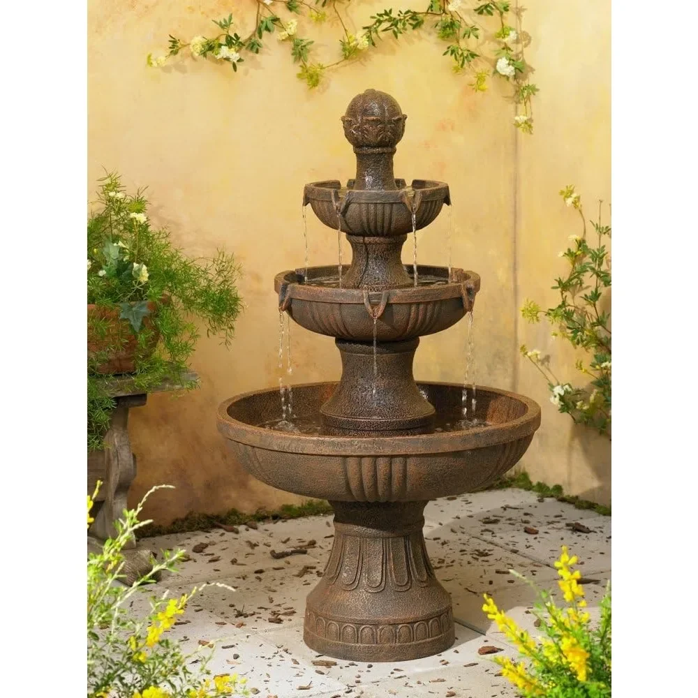 Rustic Outdoor Floor Fountain and Waterfall 41 1/2 "high 3 Level Decorated Garden Terrace, Family Lawn, Relaxing Fountain
Rustic Outdoor Floor Fountain and Waterfall 41 1/2 "high 3 Level Decorated Garden Terrace, Family Lawn, Relaxing Fountain
