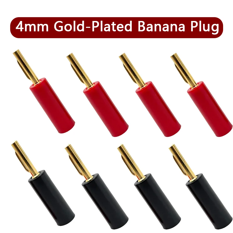 8PCS Gold Plated 4mm Speaker Banana Connector No Welding Horn Plug For Audio Video Cable Adapter
8PCS Gold Plated 4mm Speaker Banana Connector No Welding Horn Plug For Audio Video Cable Adapter