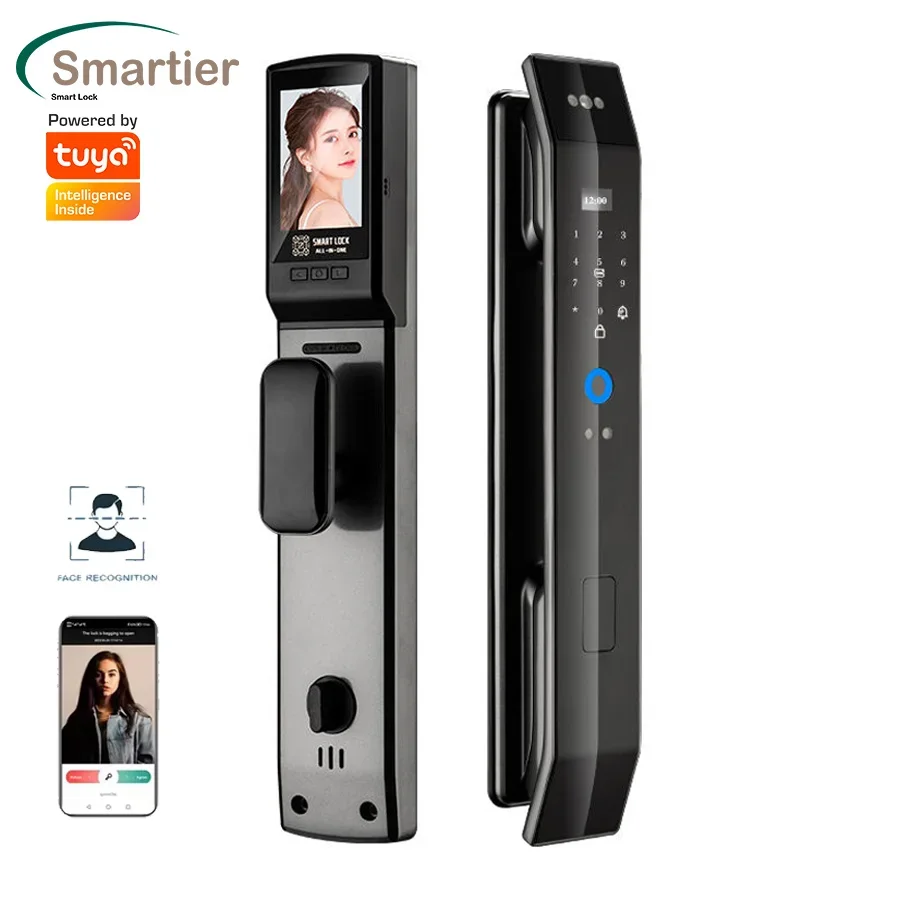Smartier Security видеодомофон пароль ключ приложение разблокировка умный дверной замок с распознаванием лиц цифровой умный замок с отпечатком пальца
Smartier Security видеодомофон пароль ключ приложение разблокировка умный дверной замок с распознаванием лиц цифровой умный замок с отпечатком пальца