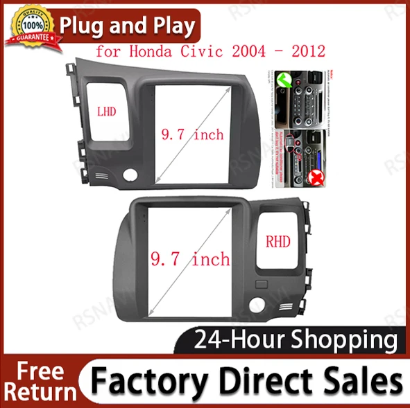 9,7 дюймовый автомобильный аудио радио 2Din Fascia Рамка адаптер для Honda Civic 2006-2011 DVD плеер фитинг головное устройство крышка панель обшивка комплект
9,7 дюймовый автомобильный аудио радио 2Din Fascia Рамка адаптер для Honda Civic 2006-2011 DVD плеер фитинг головное устройство крышка панель обшивка комплект