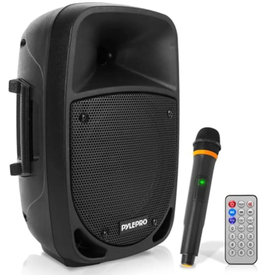 Portable 800W Karaoke PA System with Wireless Microphone, Bluetooth Streaming, Rechargeable Battery, USB/SD Recording and Power
Portable 800W Karaoke PA System with Wireless Microphone, Bluetooth Streaming, Rechargeable Battery, USB/SD Recording and Power