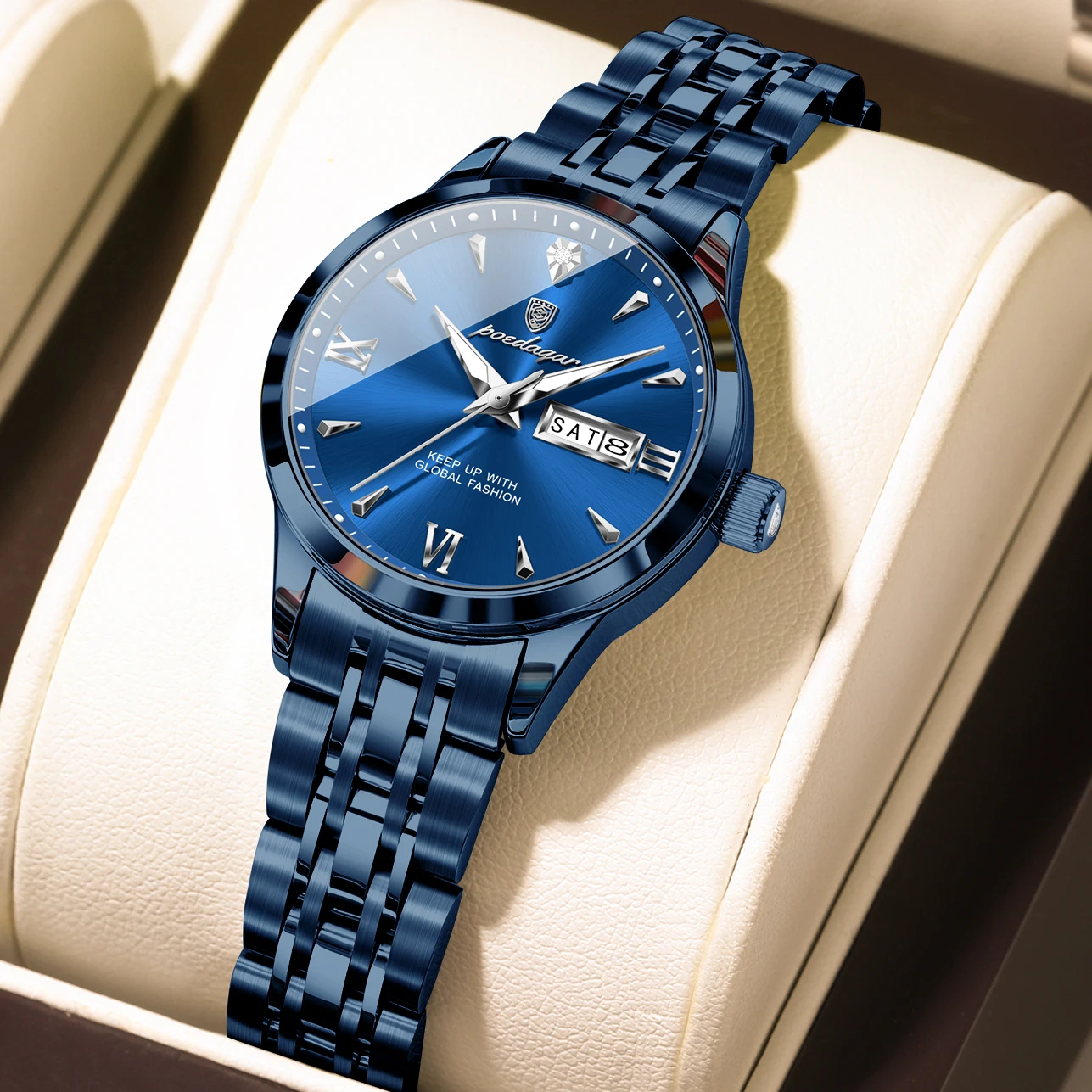 POEDAGAR Elegant Woman Clock Waterproof Luminous Date Week Business Ladies Watch Stainless Steel Quartz Fashion Women's Watches
POEDAGAR Elegant Woman Clock Waterproof Luminous Date Week Business Ladies Watch Stainless Steel Quartz Fashion Women's Watches