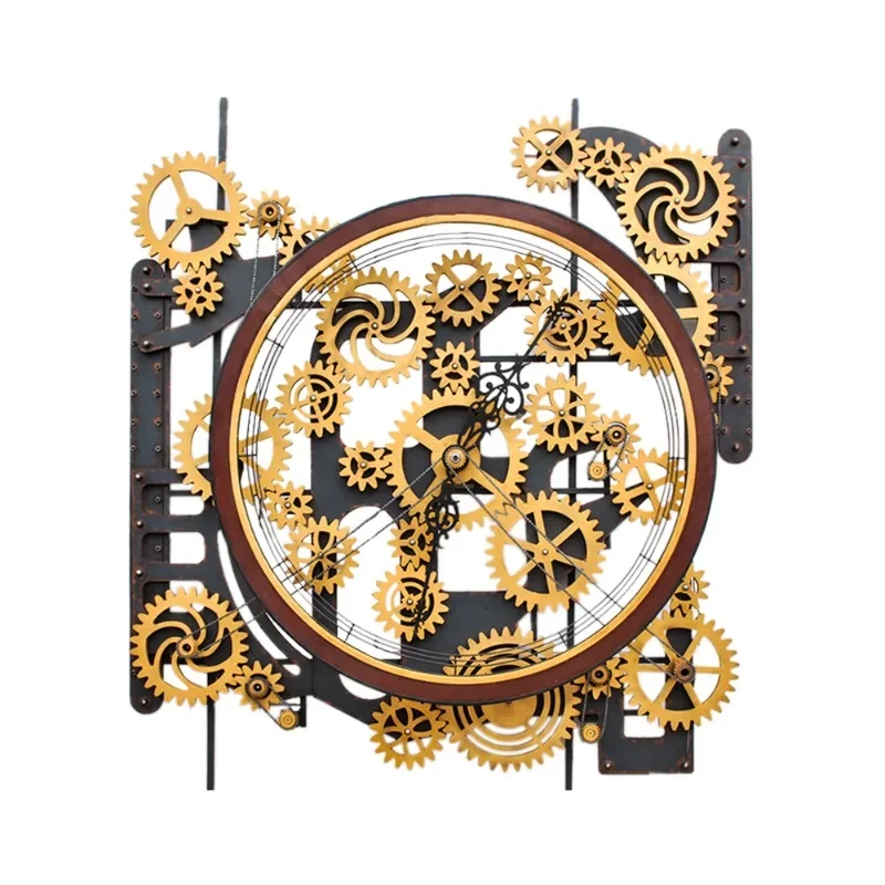 Heavy metal retro punk industrial style wrought iron decoration bar counter, wall mounted mechanical gear clock
Heavy metal retro punk industrial style wrought iron decoration bar counter, wall mounted mechanical gear clock