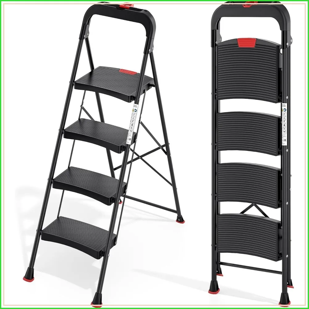 Heavy Duty 4 Step Ladder with Tool Tray, Anti-Slip Wide Pedal, 800 Lbs Capacity for Home & Industry
Heavy Duty 4 Step Ladder with Tool Tray, Anti-Slip Wide Pedal, 800 Lbs Capacity for Home & Industry