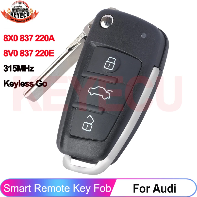 KEYECU 8V0 837 220 E/8X0 837 220 A Smart Key Keyless Go Remote Fob 315 МГц ID48 для Audi A3 S3 2012 2013 2014 2015 2016 2017
KEYECU 8V0 837 220 E/8X0 837 220 A Smart Key Keyless Go Remote Fob 315 МГц ID48 для Audi A3 S3 2012 2013 2014 2015 2016 2017