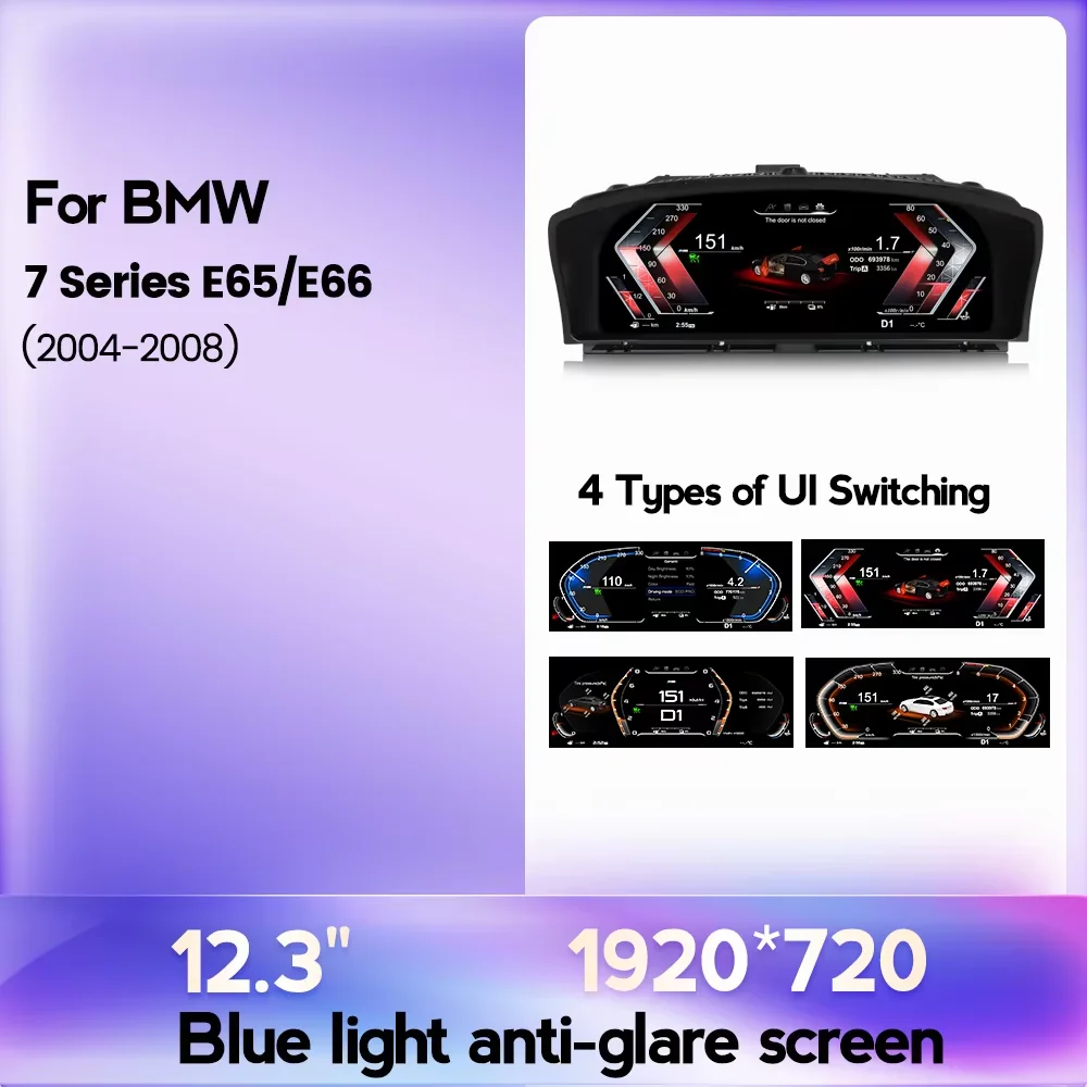 2025 Upgraded 12.3 Inch LINUX Car Digital Cluster Instrument for BMW 7 Series E65 E66 Speedometer Dashboard LCD Screen Display
2025 Upgraded 12.3 Inch LINUX Car Digital Cluster Instrument for BMW 7 Series E65 E66 Speedometer Dashboard LCD Screen Display