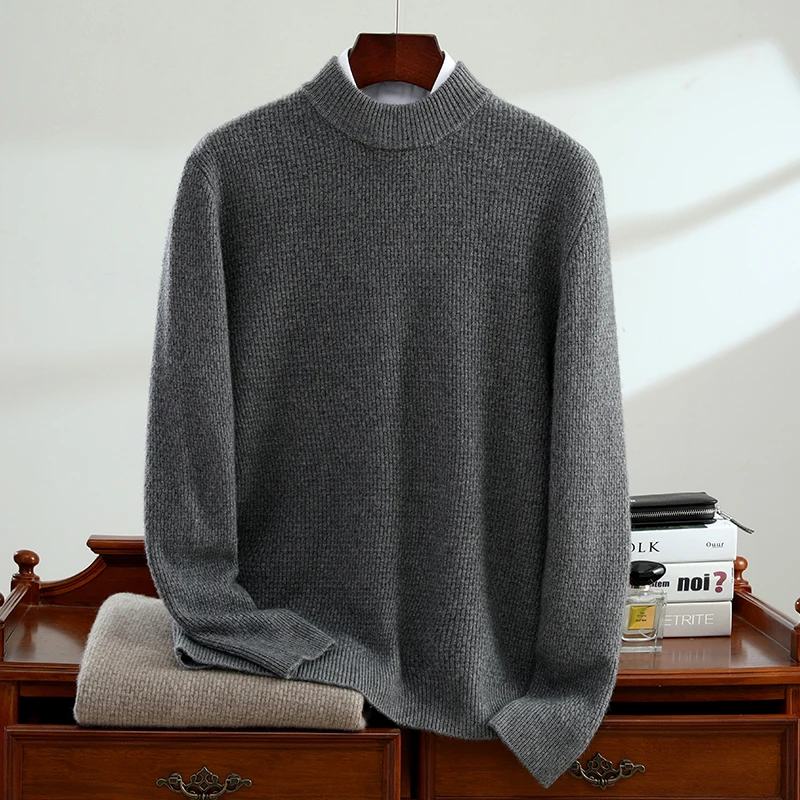 Мужской вязаный свитер Merino из кашемира с полувысоким воротником и длинными рукавами для зимы, повседневный мягкий качественный и модный топ
Мужской вязаный свитер Merino из кашемира с полувысоким воротником и длинными рукавами для зимы, повседневный мягкий качественный и модный топ