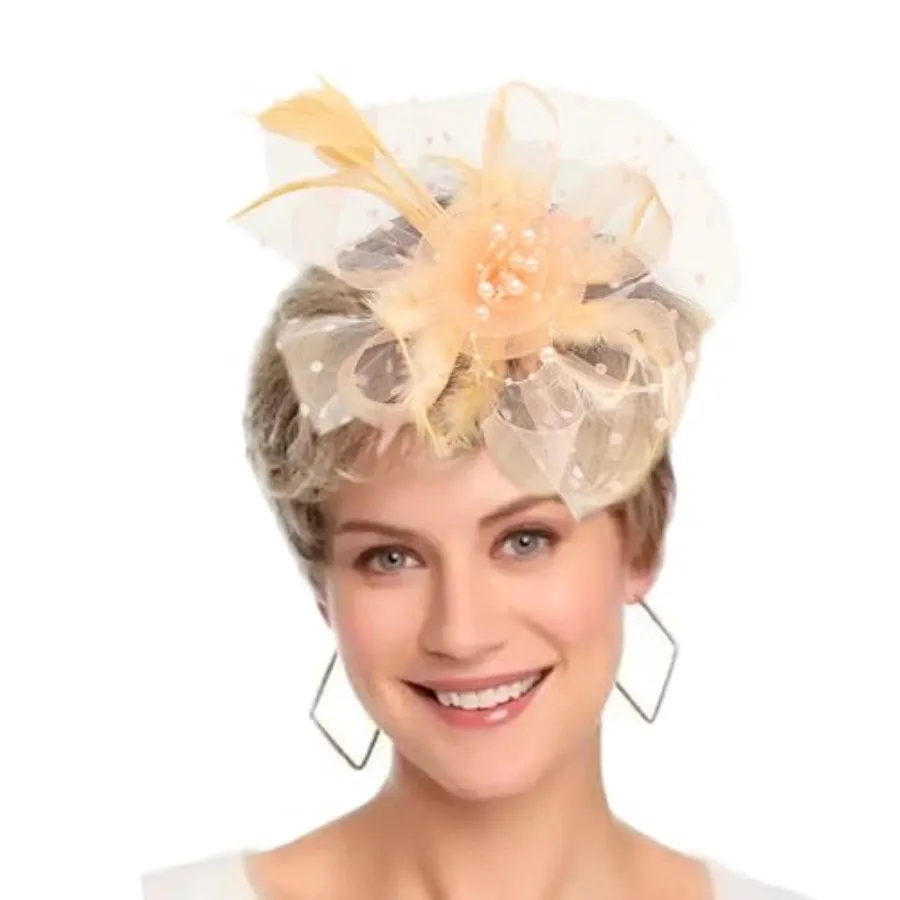 Fascinators Hat Women Tea Party Headband Flower Cocktail Mesh Feathers Hair Clip Kentucky Derby Hat Wedding
Fascinators Hat Women Tea Party Headband Flower Cocktail Mesh Feathers Hair Clip Kentucky Derby Hat Wedding