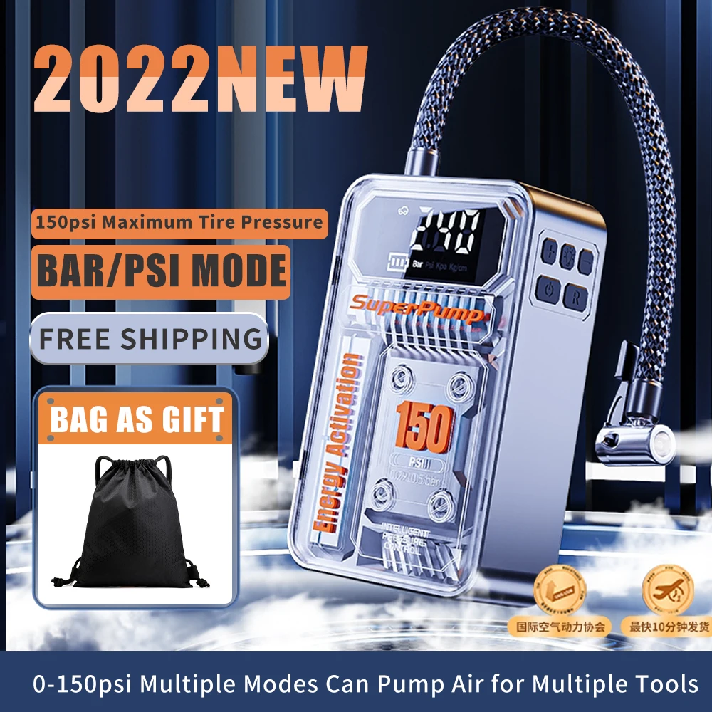 Inflator Pump Portable Air Compressor 12V 150PSI Car Tyre Inflator Air Pump for Electric Motorcycle Bicycle Boat AUTO Tyre Balls
Inflator Pump Portable Air Compressor 12V 150PSI Car Tyre Inflator Air Pump for Electric Motorcycle Bicycle Boat AUTO Tyre Balls