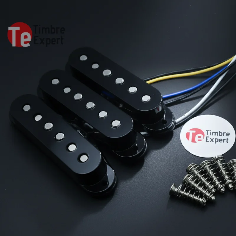 TimbreExpert "Neon" Modern Standard Alnico 5 Strat Pickups Set - Hybrid Output 5.6K/6.9K - Electrisola Wire
TimbreExpert "Neon" Modern Standard Alnico 5 Strat Pickups Set - Hybrid Output 5.6K/6.9K - Electrisola Wire