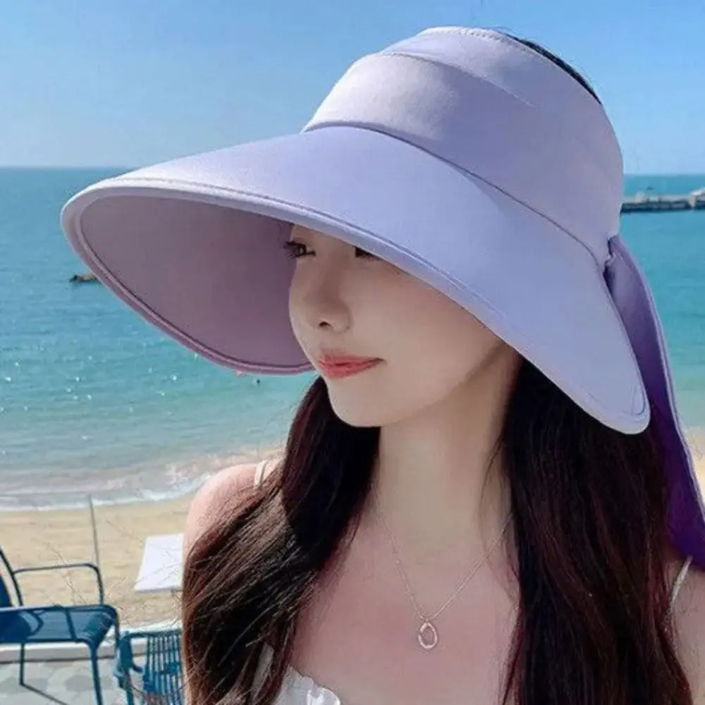 Summer Korean Style Empty Top Sun Hat Anti-UV Visor Hat Women Fishmen Hat Solid Color Sunshade Wide Brim Sun Hat Beach
Summer Korean Style Empty Top Sun Hat Anti-UV Visor Hat Women Fishmen Hat Solid Color Sunshade Wide Brim Sun Hat Beach
