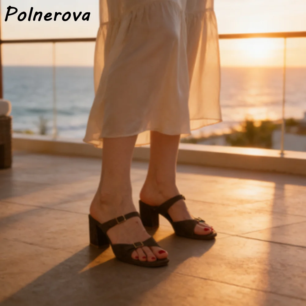Brown Suede Block Heel Mules Sandals Buckle Strap Vintage Summer Shoes Minimalist Summer Solid Straight Strap Dress Shoes
Brown Suede Block Heel Mules Sandals Buckle Strap Vintage Summer Shoes Minimalist Summer Solid Straight Strap Dress Shoes
