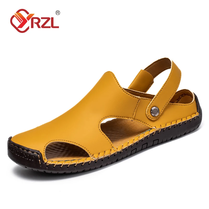 YRZL Men's Sandals Luxury Handmade Breathable Non-Slip Beach Shoes Size 46 Comfortable Outdoor Summer Slippers for Men
YRZL Men's Sandals Luxury Handmade Breathable Non-Slip Beach Shoes Size 46 Comfortable Outdoor Summer Slippers for Men