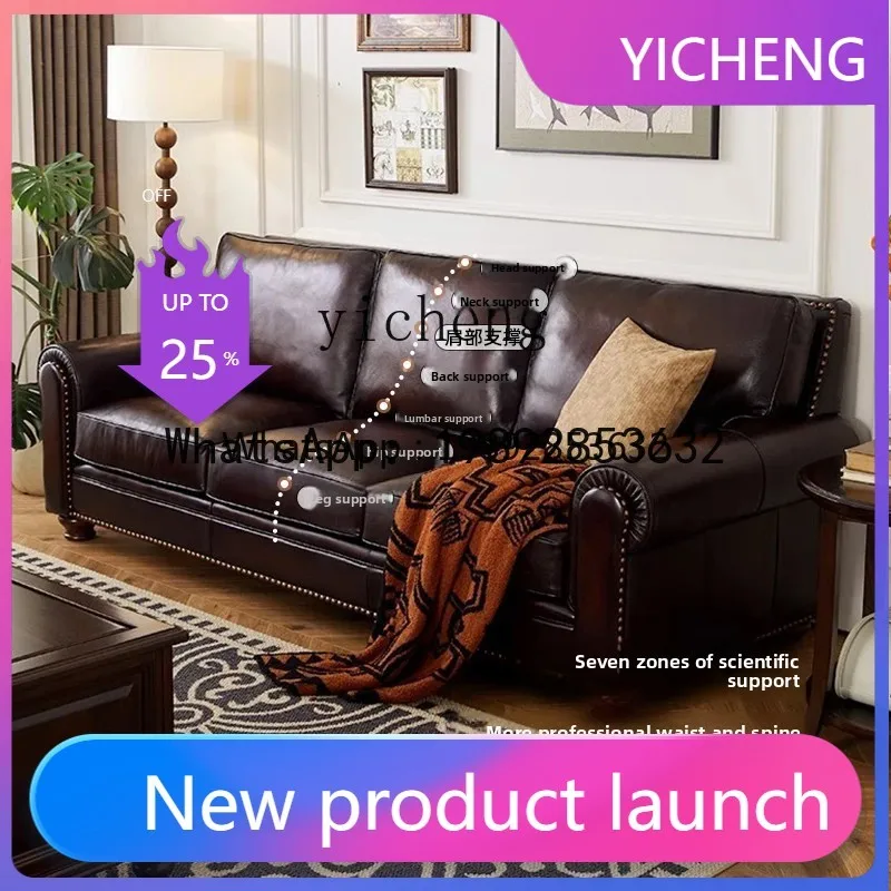 Американский кожаный диван в ретро-стиле для гостиной, из вощеной коровьей кожи, мебель для гостиной, аксессуары для дома
Американский кожаный диван в ретро-стиле для гостиной, из вощеной коровьей кожи, мебель для гостиной, аксессуары для дома