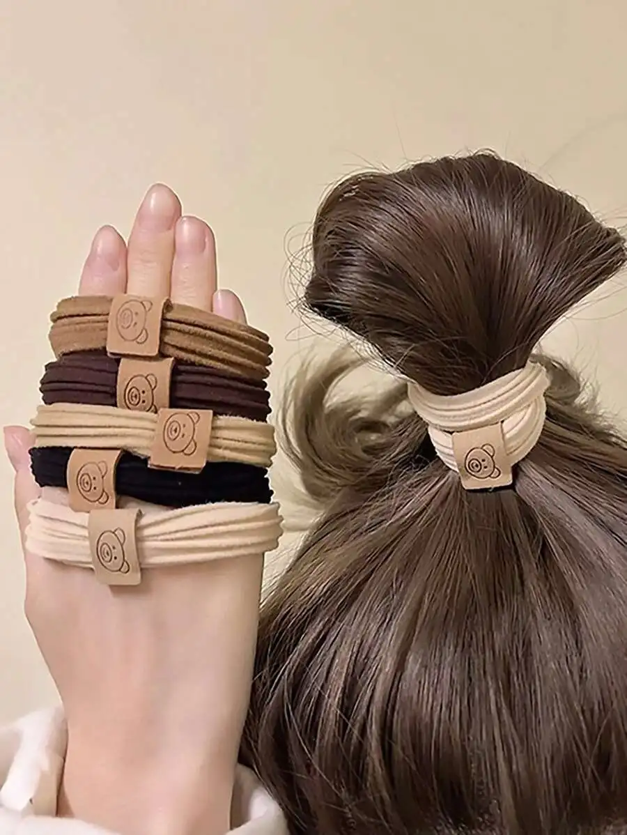 10pcs Cute Bear Design Elastic Hair Scrunchies For Women Casual Daily Hair Ties Ponytail Holders
10pcs Cute Bear Design Elastic Hair Scrunchies For Women Casual Daily Hair Ties Ponytail Holders