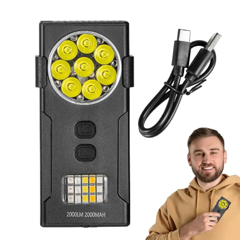 Magnetic Flashlight Rechargeable Rechargeable Flashlight Key Chain Adjustable Clip Long Battery Life Multifunctional Light For
Magnetic Flashlight Rechargeable Rechargeable Flashlight Key Chain Adjustable Clip Long Battery Life Multifunctional Light For