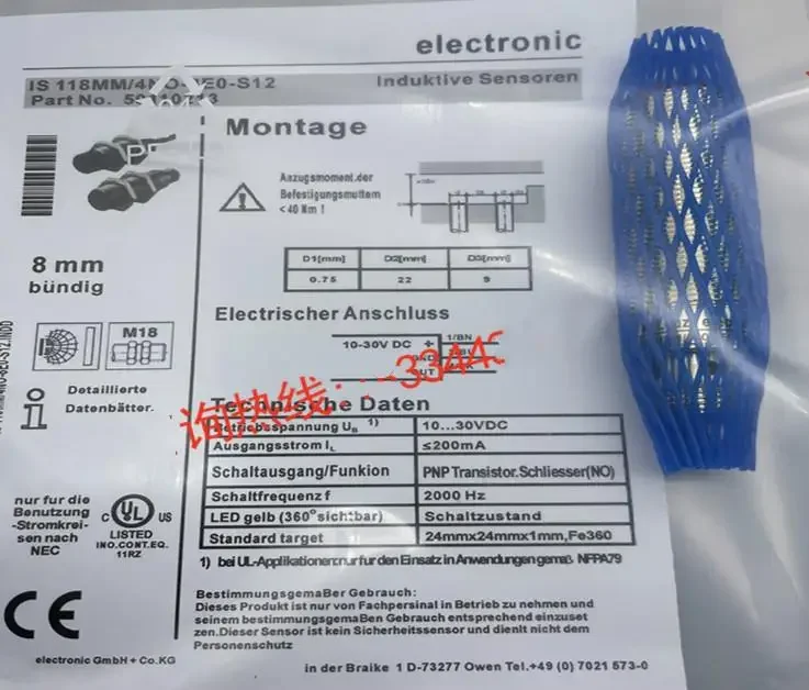 2 шт. новый высококачественный бесконтактный переключатель IS 218MM/4NO-8EO-S12 IS 218MM/2NO-8N0-S12
2 шт. новый высококачественный бесконтактный переключатель IS 218MM/4NO-8EO-S12 IS 218MM/2NO-8N0-S12