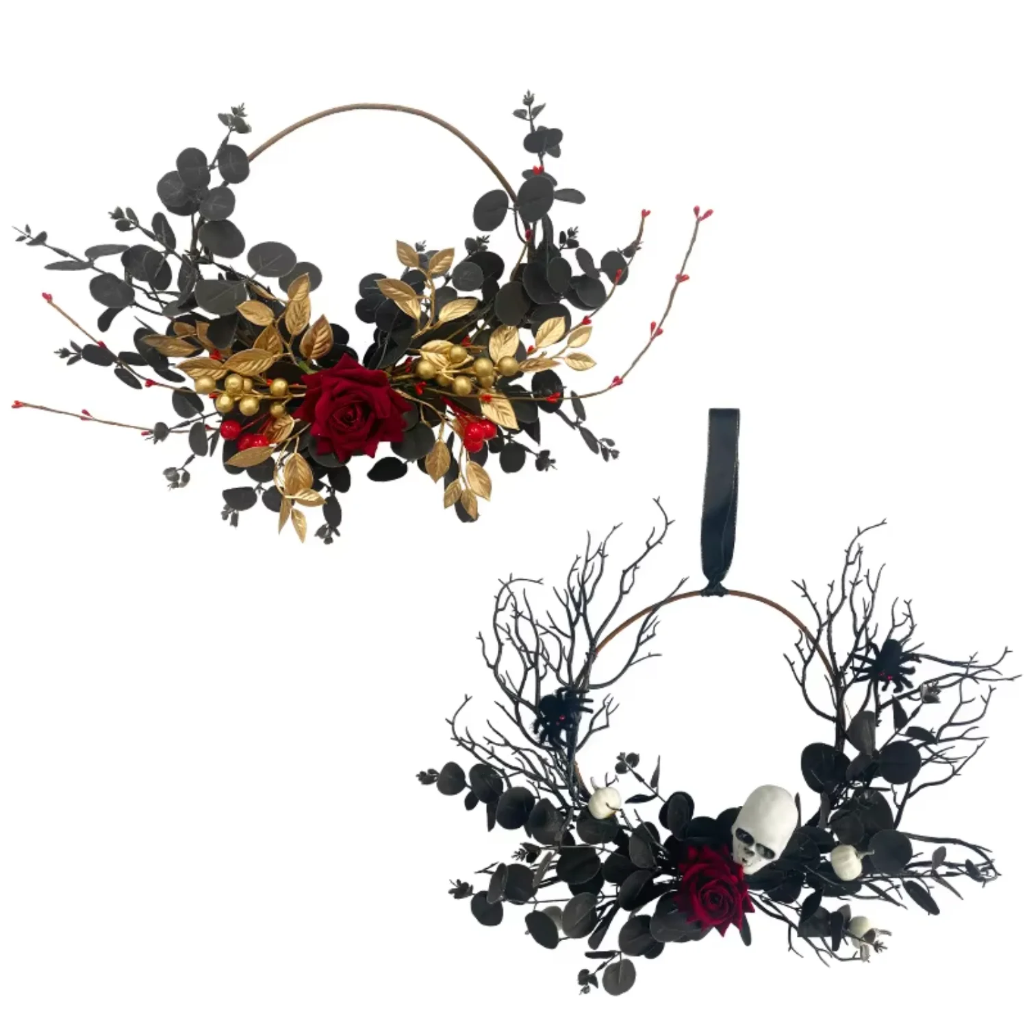 Halloween Decor Wreath Black Leave with Rose Skull Wreath for Front Door Small Hanging Wreath Indoor Outdoor Party Decor
Halloween Decor Wreath Black Leave with Rose Skull Wreath for Front Door Small Hanging Wreath Indoor Outdoor Party Decor