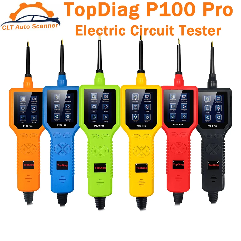 Topdiag P100 Pro Power Probe P100 Pro 12V 24V Car Truck Electric Circuit Tester Probe Car Battery Tester Automotive Tool PKPS100
Topdiag P100 Pro Power Probe P100 Pro 12V 24V Car Truck Electric Circuit Tester Probe Car Battery Tester Automotive Tool PKPS100