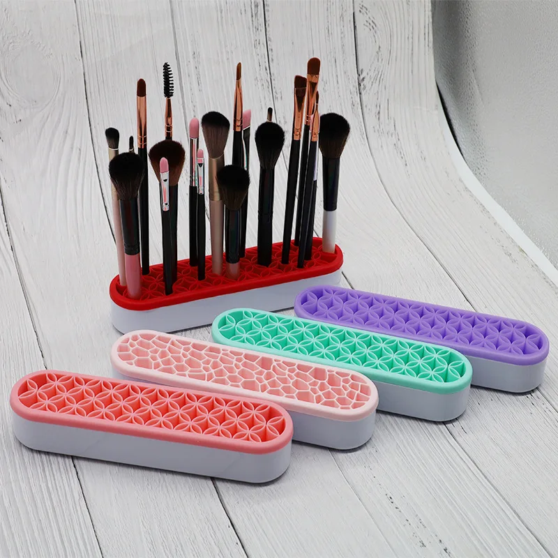 Silicone Shelf Makeup Brush Holder Nail Pen Holder Display Stand Rack Brush Storage Case Organizer Drying Shelf For Makeup Brush
Silicone Shelf Makeup Brush Holder Nail Pen Holder Display Stand Rack Brush Storage Case Organizer Drying Shelf For Makeup Brush