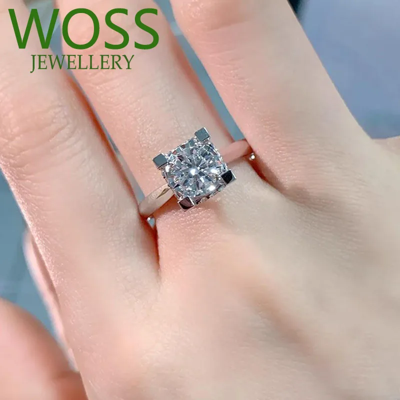 1 2 3 4 5 6 Carat Real Solid 18K White Gold Ring Women Engagement Anniversary Wedding Ring Round Moissanite Diamond Ring Trendy
1 2 3 4 5 6 Carat Real Solid 18K White Gold Ring Women Engagement Anniversary Wedding Ring Round Moissanite Diamond Ring Trendy