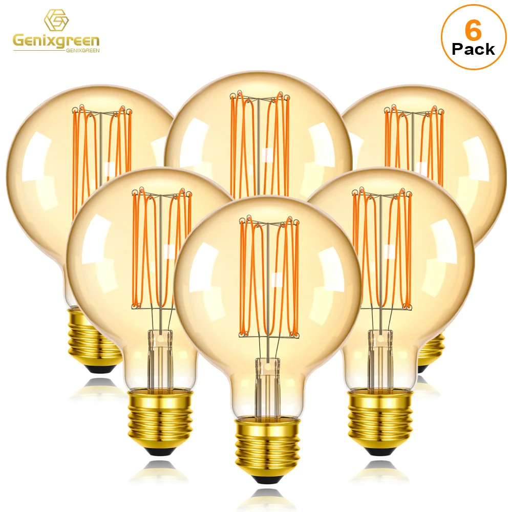 Светодиодные лампы G80 Эдисон, цоколь E27, 3 Вт, спиральная нить, 220 В, 1800K, винтажная лампа-шар, ретро, золотистое стекло
Светодиодные лампы G80 Эдисон, цоколь E27, 3 Вт, спиральная нить, 220 В, 1800K, винтажная лампа-шар, ретро, золотистое стекло